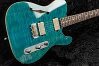 Suhr Alt T Guitar in Flame Bahama Blue with Case